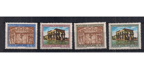 Koleksiyon, Pullar, Vatican 1964 Damgasız Antik Mısır Anıtları Serisi