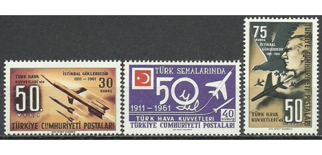 Koleksiyon, Pullar, 1961 Damgasız Türk Hava Kuvvetleri’Nin 50. Yılı Se