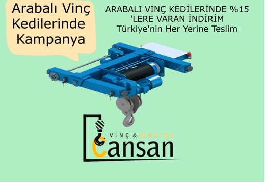 Cansan Cs1 Monoray kedi vinç İş Makineleri : Ugun fiyat çabuk teslim