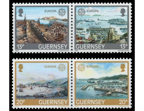 Koleksiyon, Pullar, Guersney 1983 Damgasız Avrupa Cept Serisi
