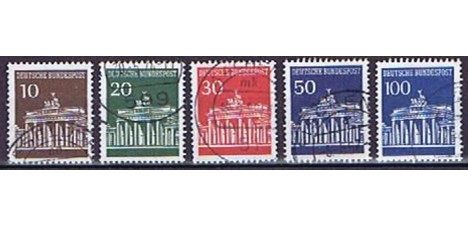 Koleksiyon, Pullar, Almanya (Batı) 1966 Damgalı Branderburg Serisi