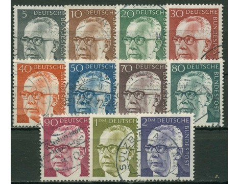 Koleksiyon, Pullar, Almanya (Batı) 1970 Damgalı Gustav Heinemann Seris