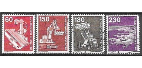 Koleksiyon, Pullar, Almanya (Batı) 1978 Damgalı Endüstri ve Teknik Ser