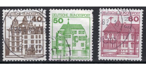 Koleksiyon, Pullar, Almanya (Batı) 1979-80 Damgalı Saraylar ve Kaleler