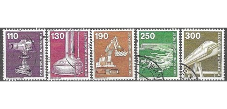 Koleksiyon, Pullar, Almanya (Batı) 1982 Damgalı Endüstri ve Teknik Ser