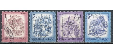 Koleksiyon, Pullar, Avusturya 1974 Damgalı Avusturya Manzaraları Seris