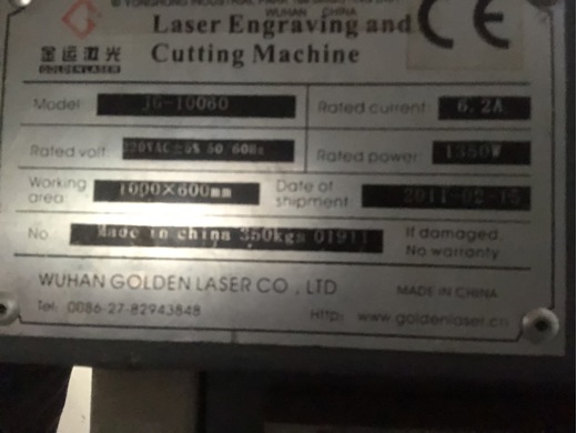 Golden 2011 model Lazer kesim İş Makineleri : Golden lazer