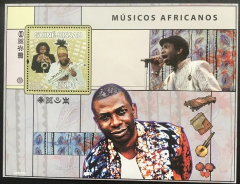 Koleksiyon, Pullar, Guienea De Bissau 2008 Damgasız Afrikalı Müzisyenl