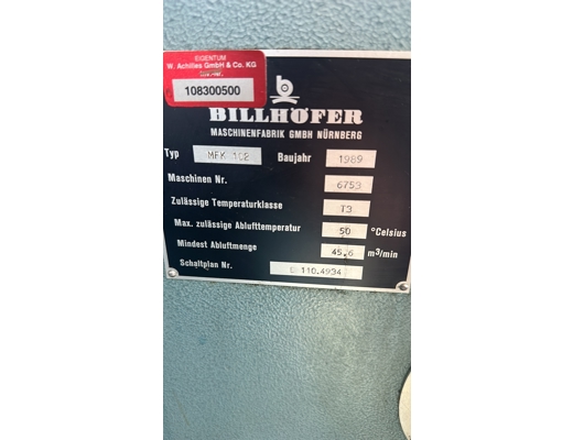 Billhofer 1989 Selefon İş Makineleri : Billhoefer 102 Mfk Su Bazlı ve Termal Selefon