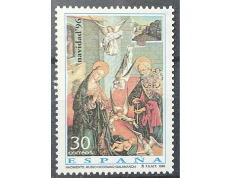 Koleksiyon, Pullar, İspanya 1996 Damgasız Christmas Serisi