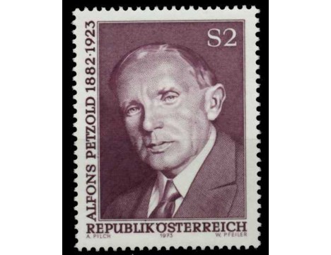 Koleksiyon, Pullar, Avusturya 1973 Damgasız Alfons Petzold’Un Ölümünün