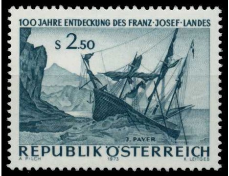 Koleksiyon, Pullar, Avusturya 1973 Damgasız Franz Josef Land’In Keşfin