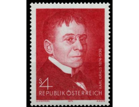 Koleksiyon, Pullar, Avusturya 1974 Damgasız Karl Kraus’Un Doğumunun 10