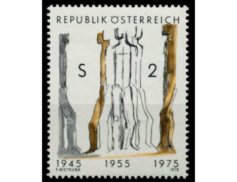 Koleksiyon, Pullar, Avusturya 1975 Damgasız İkinci Cumhuriyetin 30.Yıl