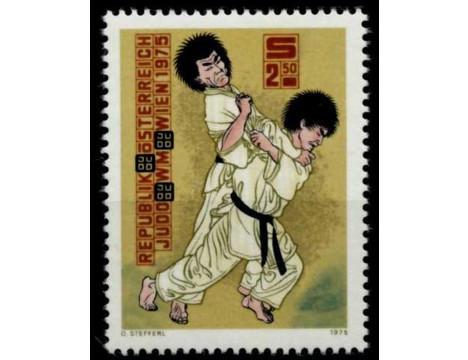 Koleksiyon, Pullar, Avusturya 1975 Damgasız Dünya Judo Şampiyonası Ser