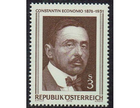 Koleksiyon, Pullar, Avusturya 1976 Damgasız Constantin Von Economo’Nun