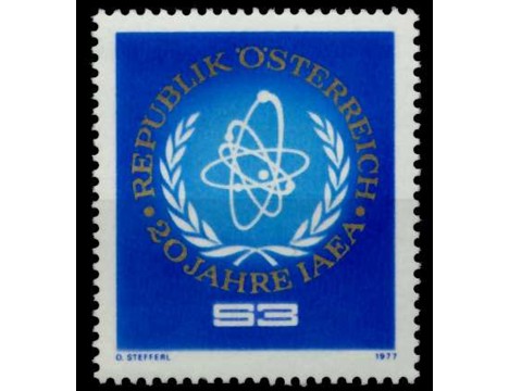 Koleksiyon, Pullar, Avusturya 1977 Damgasız Iaea’Nın 20.Yılı Serisi