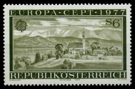 Koleksiyon, Pullar, Avusturya 1977 Damgasız Avrupa Cept Serisi