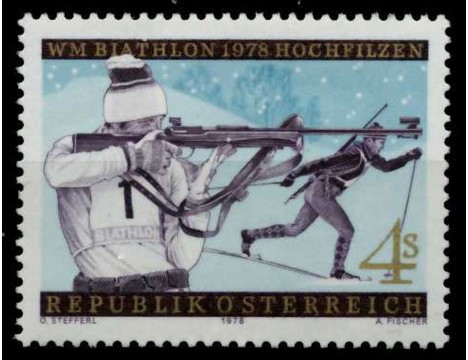 Koleksiyon, Pullar, Avusturya 1978 Damgasız Biatlon Dünya Şampiyonası