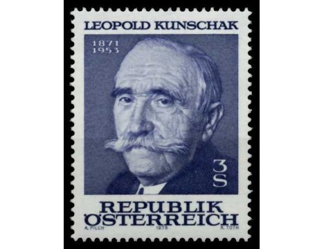 Koleksiyon, Pullar, Avusturya 1978 Damgasız Leopold Kunschak’In Ölümün