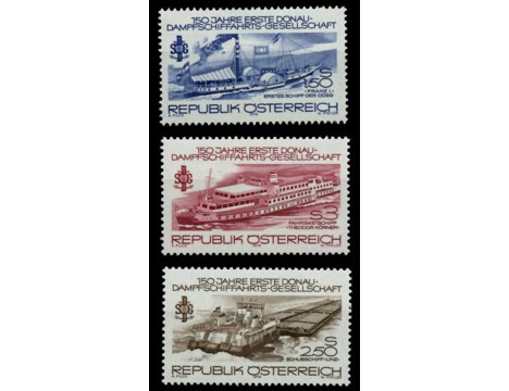 Koleksiyon, Pullar, Avusturya 1979 Damgasız Danube Buharlı Gemi Şirket