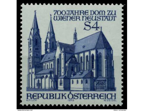 Koleksiyon, Pullar, Avusturya 1979 Damgasız Viener Neustadt Katedrali’