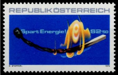 Koleksiyon, Pullar, Avusturya 1979 Damgasız Enerji Tasarrufu Serisi