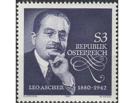Koleksiyon, Pullar, Avusturya 1980 Damgasız Leo Ascher’İn Doğumunun 10