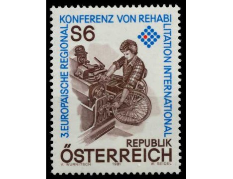 Koleksiyon, Pullar, Avusturya 1981 Damgasız 3. Avrupa Bölgesel Konfera