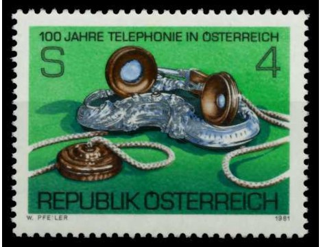 Koleksiyon, Pullar, Avusturya 1981 Damgasız Avusturya Telefonunun 100.