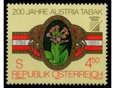 Koleksiyon, Pullar, Avusturya 1984 Damgasız Avusturya Tabak’In 200.Yıl
