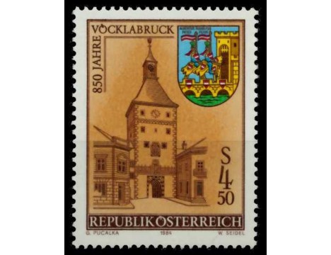 Koleksiyon, Pullar, Avusturya 1984 Damgasız Vöcklabruck’Un 850.Yılı Se
