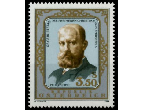 Koleksiyon, Pullar, Avusturya 1984 Damgasız Freiherr Von Ehrenfels’İn