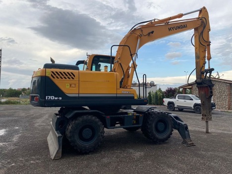İş Makineleri, Ekskavatör, 2015 Hmf 170 W-9-Orjinal, Lastikli Eskavator, 2015 Hyundai 170 W-9-Bıçaklı-0532 303 0550