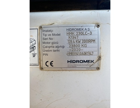 İş Makineleri, Ekskavatör, 2020 Hmk 230 Lc-5 Orjinal, Paletli Eskavator, 2020 Hidromek 230 Lc-Orjinal-532 303 0550