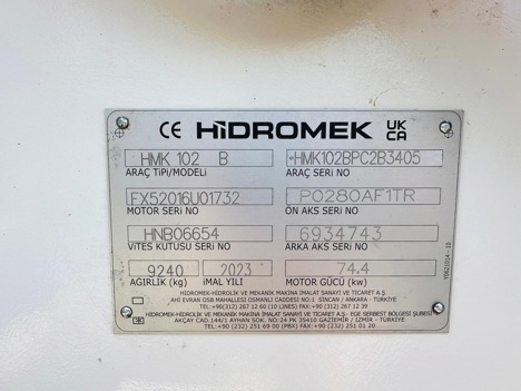 İş Makineleri, Beko Loder, 2023 Hmk 102B-A5-K4-Yeni Seri, Beko Loder Hmk, 2023 Hidromek 102B-A5-K4-Yeni Serii-532 303 0550
