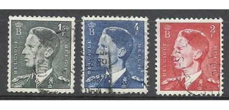 Koleksiyon, Pullar, Belçika 1952 Damgalı Kral Baudouin Serisi