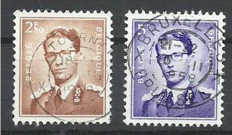 Koleksiyon, Pullar, Belçika 1957 Damgalı Kral Baudouin Serisi