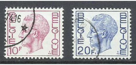 Koleksiyon, Pullar, Belçika 1971 Damgalı Kral Baudouin Serisi 4