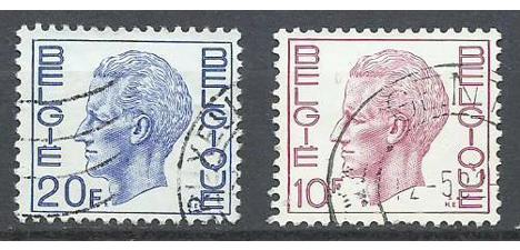 Koleksiyon, Pullar, Belçika 1971 Damgalı Kral Baudouin Serisi 6