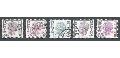 Koleksiyon, Pullar, Belçika 1975 Damgalı Kral Baudouin Serisi 1