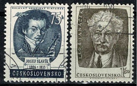 Koleksiyon, Pullar, Çekoslavakya 1953 Damgalı Prag Müzik Festivali Ser