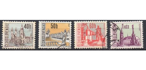 Koleksiyon, Pullar, Çekoslavakya 1966 Damgalı Sürekli Seri