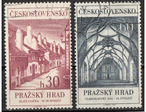 Koleksiyon, Pullar, Çekoslavakya 1967 Damgalı Prag Şehri Serisi