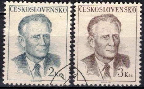 Koleksiyon, Pullar, Çekoslavakya 1967 Damgalı Başkan Novotny Serisi