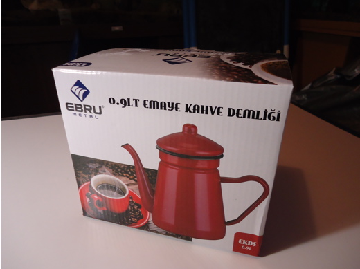 Ebru Metal Ekds 0,9 Litre Kahve Demliği Ev, Bahçe Eşyaları : Ebru Metal 0,9 Litre Emaye Kahve Demliği Sıfır