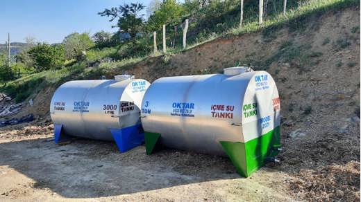 OKTAR 2024 Su Tankı İş Makineleri : Galvaniz Sac 3000 Litre Su Tankı