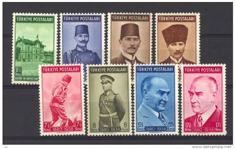Koleksiyon, Pullar, 1939 Damgasız Şarniyersiz Ata Ölümünün 1. Yılı Ser