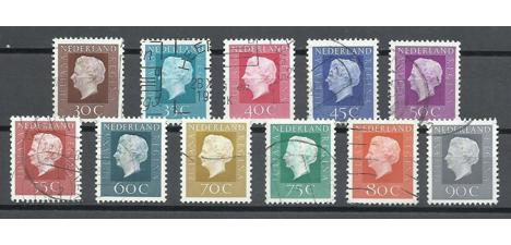Koleksiyon, Pullar, Hollanda 1969 Damgalı Kraliçe Juliana Sürekli Seri