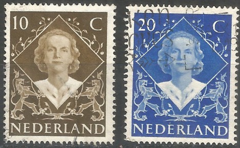 Koleksiyon, Pullar, Hollanda 1948 Damgalı Kraliçe Juliana'nın Taç Giym